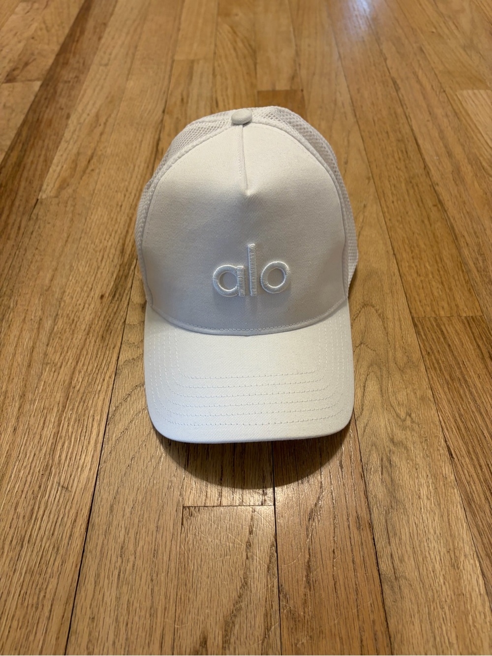 Alo White Mesh Trucker Hat